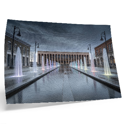 Poster Fontane e architettura, illuminazione moderna