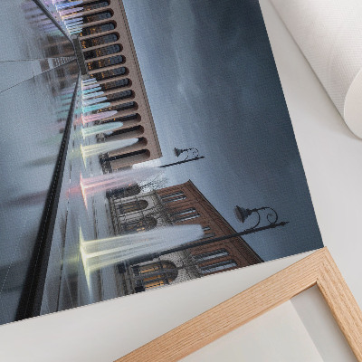 Poster Fontane e architettura, illuminazione moderna