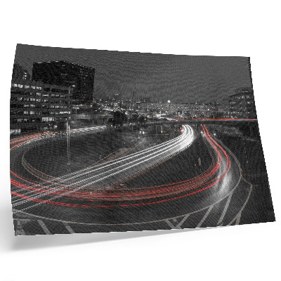 Poster dai colori saturi Il movimento dinamico delle luci della città notturna