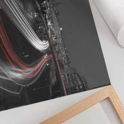 Poster dai colori saturi Il movimento dinamico delle luci della città notturna