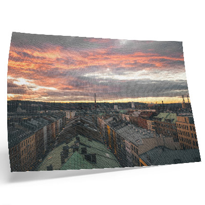 Poster Tramonto sui colori del panorama cittadino