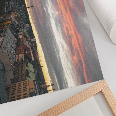 Poster Tramonto sui colori del panorama cittadino