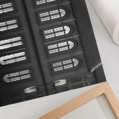 Poster simmetria, riflessione, eleganza architettonica e armonia