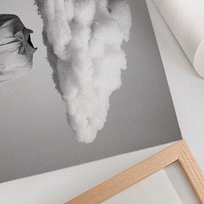 Poster murale di alta qualità Motivo minimalista surrealista nuvola bianca