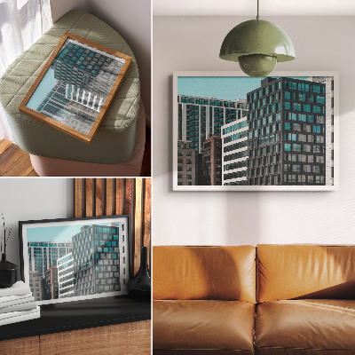 Poster Edifici moderni, geometria del vetro, armonia
