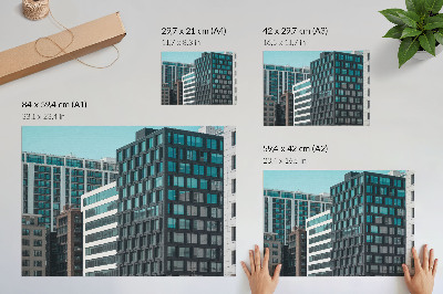 Poster Edifici moderni, geometria del vetro, armonia