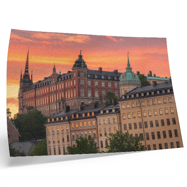 Poster murale di alta qualità Tramonto, edifici affascinanti, atmosfera storica