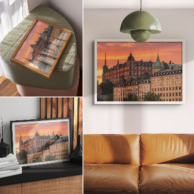 Poster murale di alta qualità Tramonto, edifici affascinanti, atmosfera storica