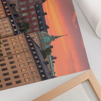 Poster murale di alta qualità Tramonto, edifici affascinanti, atmosfera storica