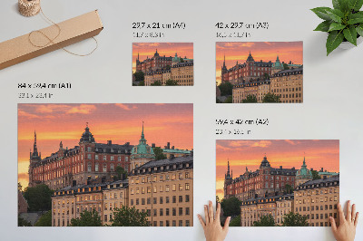 Poster murale di alta qualità Tramonto, edifici affascinanti, atmosfera storica