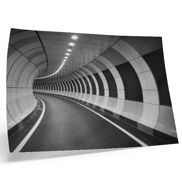 Stampa su tela moderna con design a tunnel spaziale geometrico