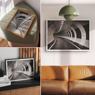 Stampa su tela moderna Tunnel spaziale geometrico moderno