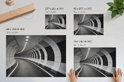 Stampa su tela moderna Tunnel spaziale geometrico moderno