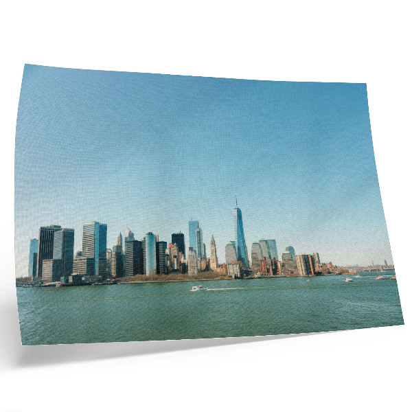 Poster Grattacieli moderni, cielo azzurro, grande acqua