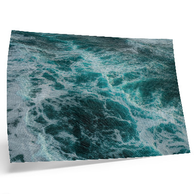 Poster murale di alta qualità Onde oceaniche turchesi con schiuma bianca