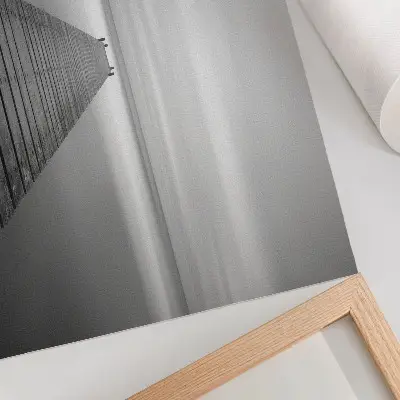 Stampa su tela moderna molo monocromatico con superficie calma ed elegante