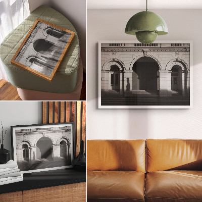 Stampa su tela moderna Architettura elegante, archi classici, ombre