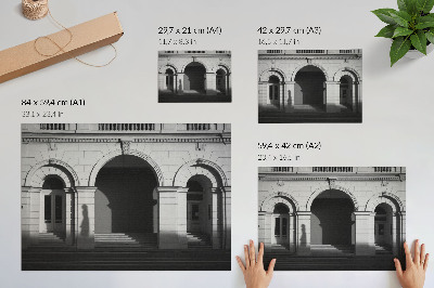 Stampa su tela moderna Architettura elegante, archi classici, ombre