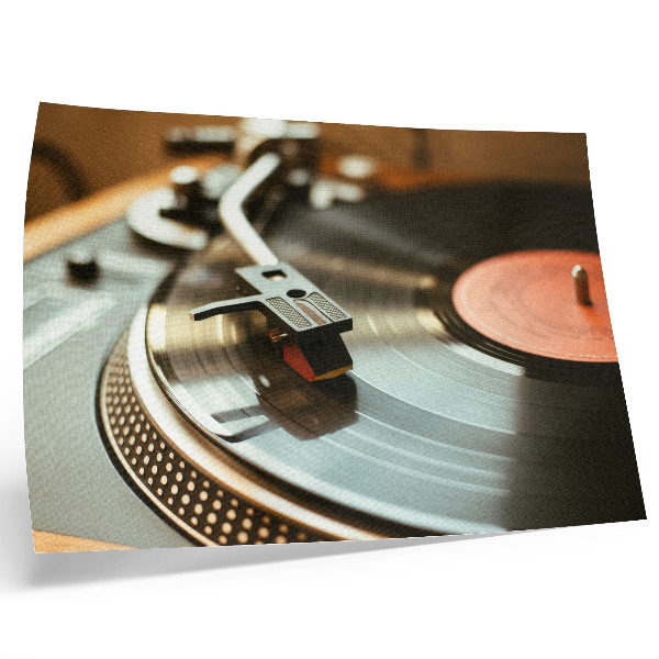 Stampa su tela moderna Grammofono dall'atmosfera musicale vintage e nostalgica