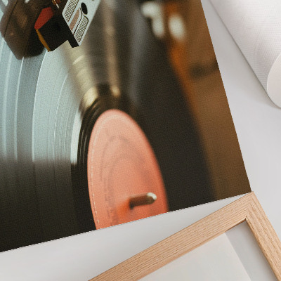 Stampa su tela moderna Grammofono dall'atmosfera musicale vintage e nostalgica