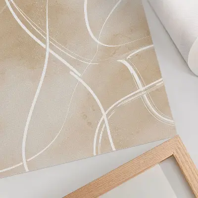 Poster con linee armoniose e colori delicati con tonalità sature che trasmettono pace
