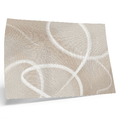 Poster murale di alta qualità Sottili onde beige e linee delicate