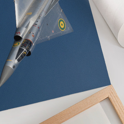 Poster murale di alta qualità Un dinamico jet militare in volo.