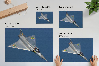 Poster murale di alta qualità Un dinamico jet militare in volo.