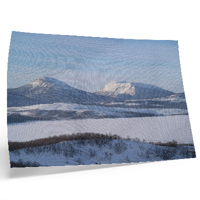 Stampa su tela moderna Montagne innevate, paesaggio invernale, cielo limpido