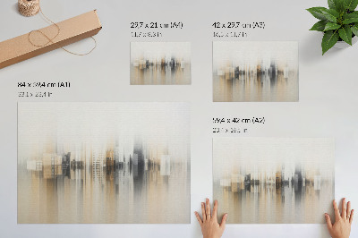 Poster murale di alta qualità Architettura urbana moderna nella nebbia