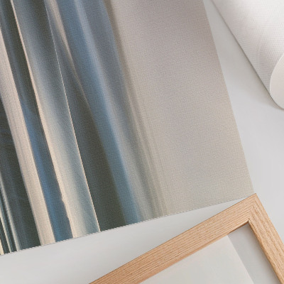 Stampa su tela moderna Delicate onde pastello nelle sfumature del blu
