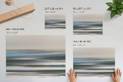 Stampa su tela moderna Delicate onde pastello nelle sfumature del blu