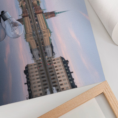Poster dai colori saturi Riflessi di edifici in tonalità pastello