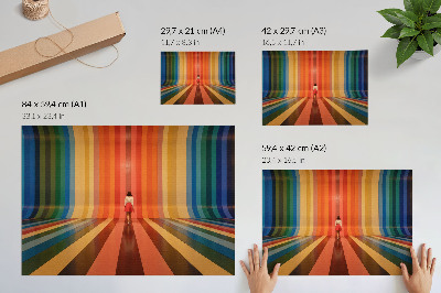Stampa su tela moderna Strisce colorate figurano ispirazione spazio