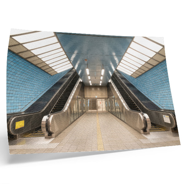 Poster Piastrelle blu, scale moderne, simmetria