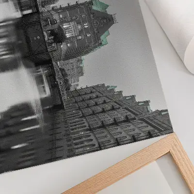 Poster murale di alta qualità con canale, edifici industriali e riflessi nell'acqua