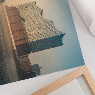 Poster Architettura moderna con percorso acquatico