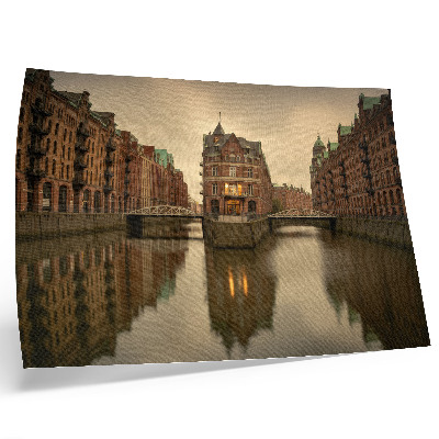 Poster dai colori saturi Edifici storici, canali, acque calme, ponti