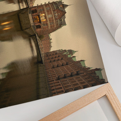 Poster dai colori saturi Edifici storici, canali, acque calme, ponti