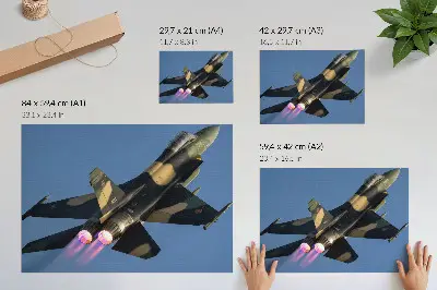 Stampa su tela moderna cielo con colori intensi al passaggio di un aereo a reazione