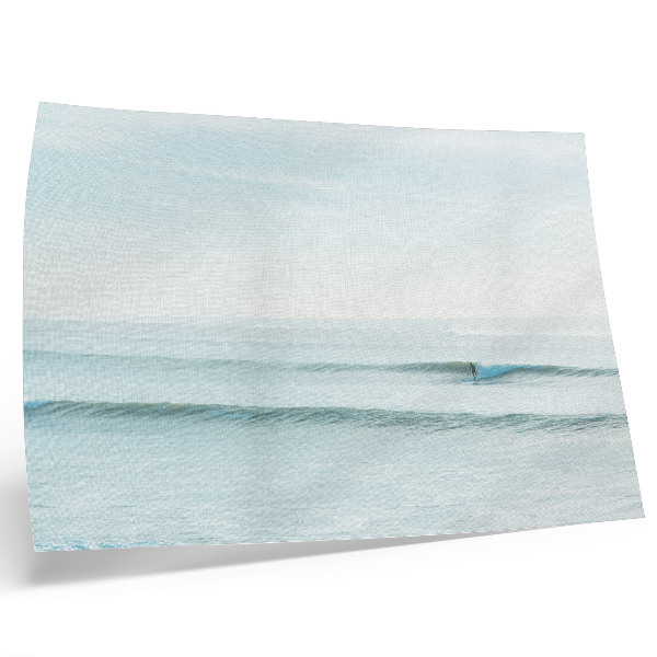 Poster onde dell'oceano surfista calmo minimalista