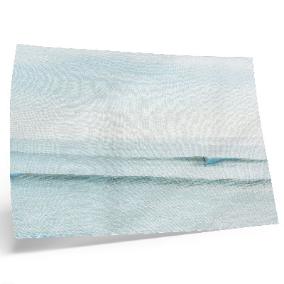 Poster onde dell'oceano surfista calmo minimalista