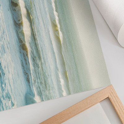 Poster dai colori saturi Mare, onde, uomo, riva, natura, dinamica