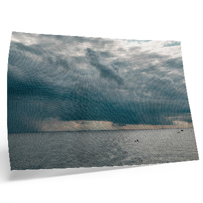 Poster murale di alta qualità Cielo tempestoso sopra un oceano pieno di spazio