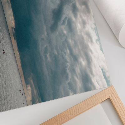 Poster murale di alta qualità Cielo tempestoso sopra un oceano pieno di spazio