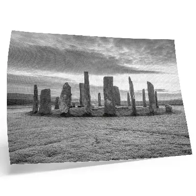 Poster murale di alta qualità pietre grezze in un cerchio misterioso per un'atmosfera di pace e riflessione