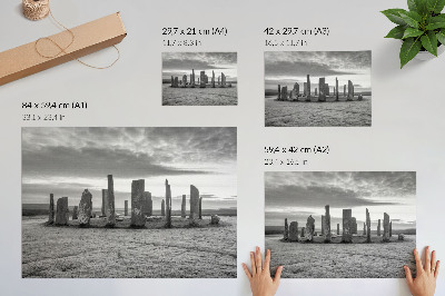 Poster murale di alta qualità Pietre grezze, cerchio misterioso, pace, riflessione