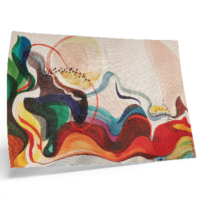 Poster dai colori saturi Onde dinamiche di colore si compenetrano a vicenda
