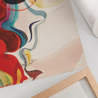 Poster dai colori saturi Onde dinamiche di colore si compenetrano a vicenda