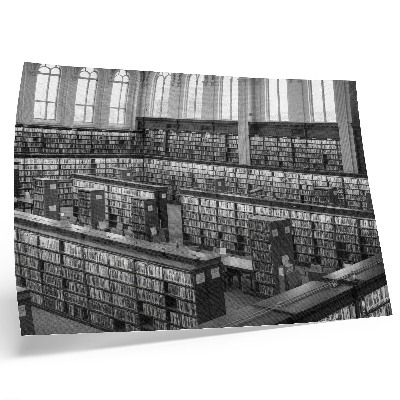Poster Libreria classica con scaffali in legno